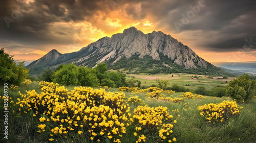Majestic Mountain Sunset La...