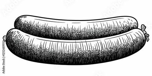 Engraved Sausage Illustration