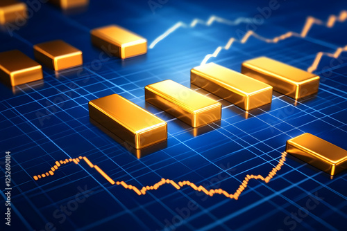 Gold Bullion 3D Illustratio...