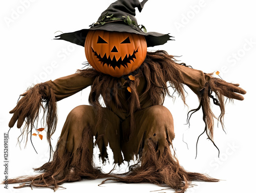 Halloween Pumpkin Scarecrow...