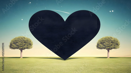 Dark Heart Landscape Illust...