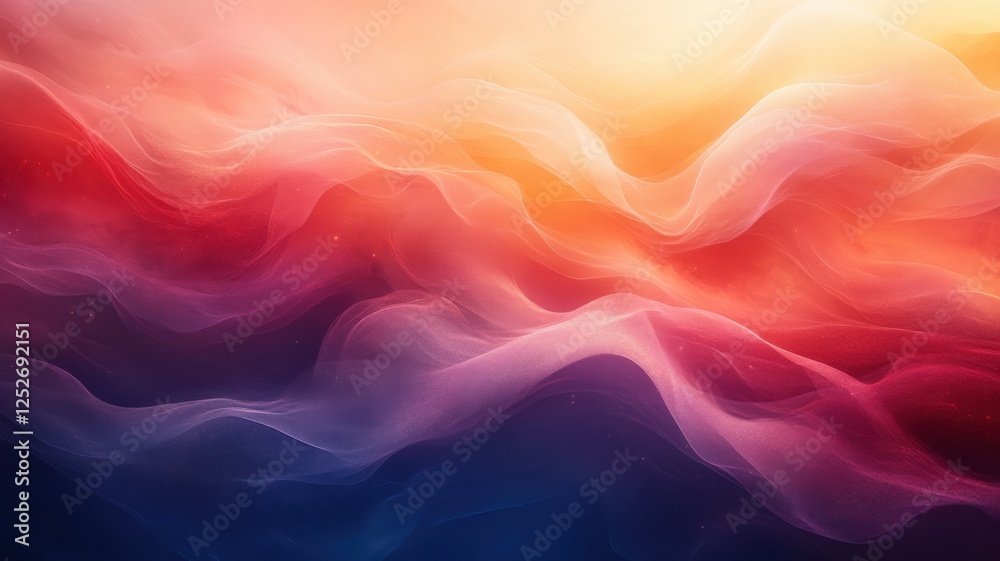 Obraz premium Abstract Colorful Waves in Soft Gradient Background Design