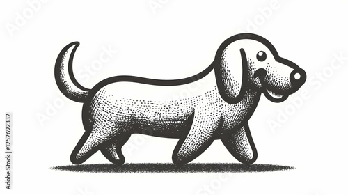 Walking Dog Illustration St...