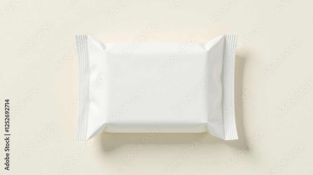Blank White Sachet Packaging Mockup A Clean and Simple Design for Product Presentation Blank White Sachet Packaging Mockup A Clean and Simple Design for Product Presentation