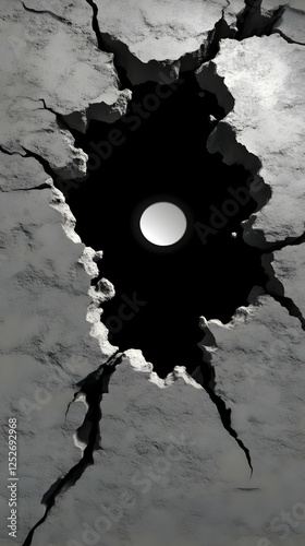 Cracked Surface 3D Illustra...