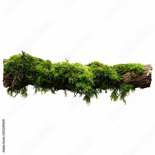 Moss Covered Log Illustration
