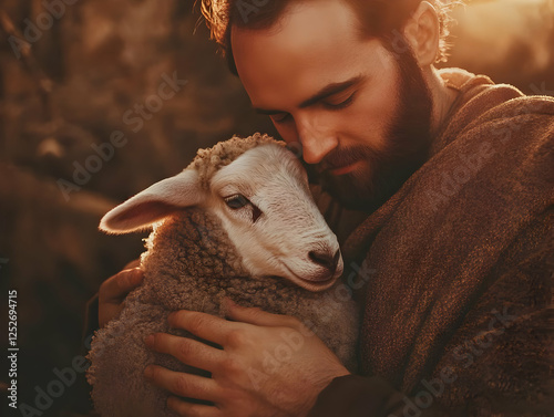 Tender Shepherd and Lamb Il...