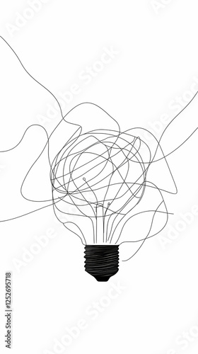 Tangled Lightbulb Illustration