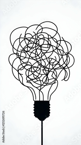 Tangled Lightbulb Illustration