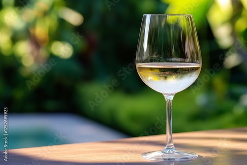 Enjoying white wine in a vineyard during sunset