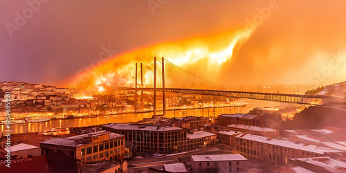 Fiery Bridge Illustration