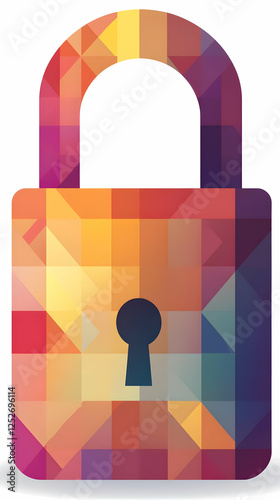 Abstract Padlock Illustration