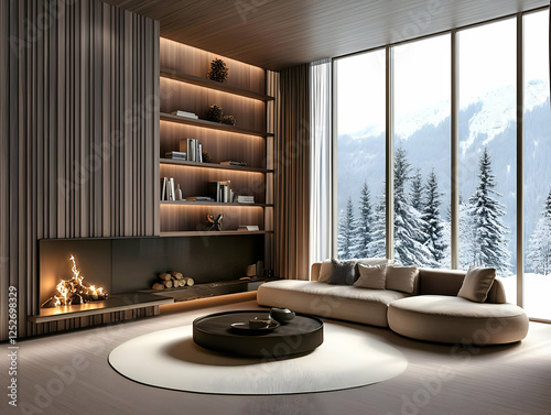 Cozy 3D Winter Living Room ...