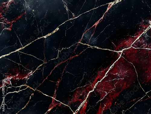 Dark Red and Gold Marble Ab...