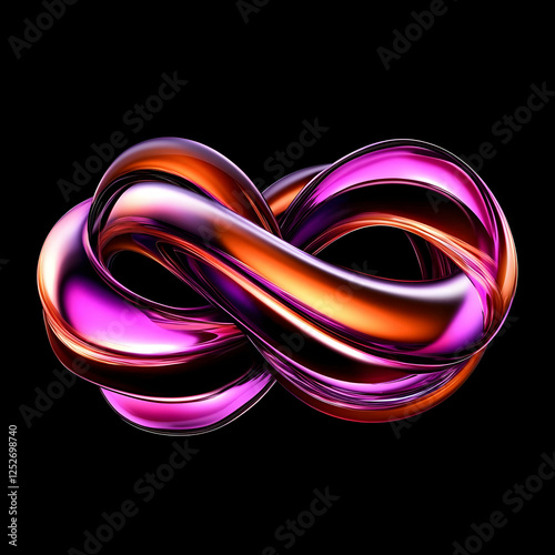 Abstract 3D Infinity Symbol...