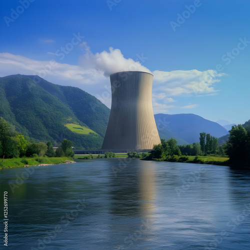 Cooling Tower Landscape Photo