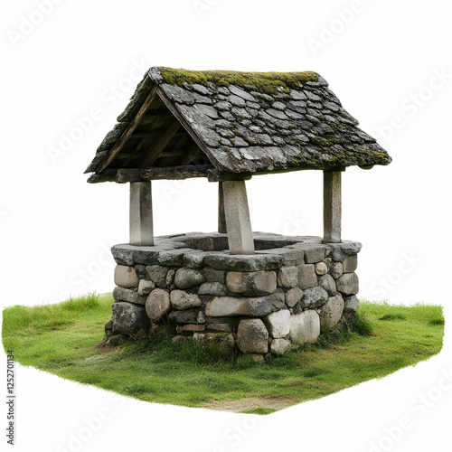 Stone Well Illustration, Ru...