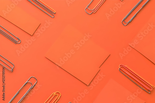 Orange Paper Background wit...