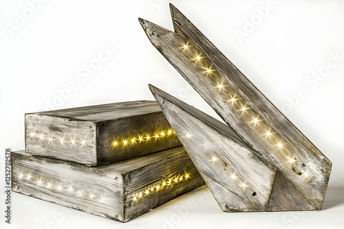 Illuminated Wooden Geometri...