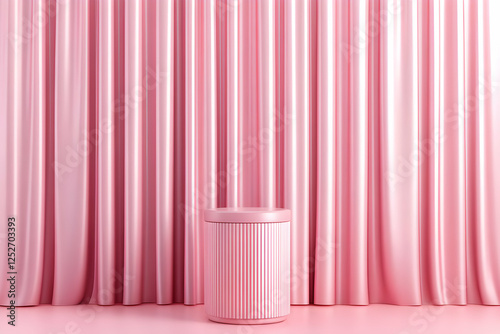 Pink Drape 3D Render Backgr...