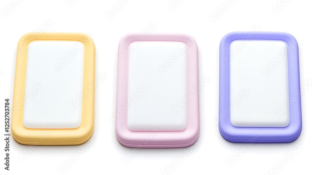 Pastel frames mockup, white background Pastel frames mockup, white background