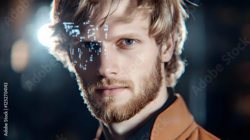 Digital Man Portrait Illust...