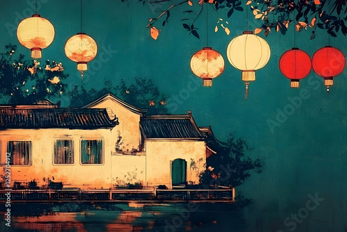 Night Lanterns Asian House ...