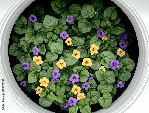 Vibrant Purple and Yellow F...