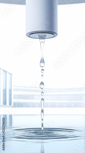 Water Droplets 3D Illustration