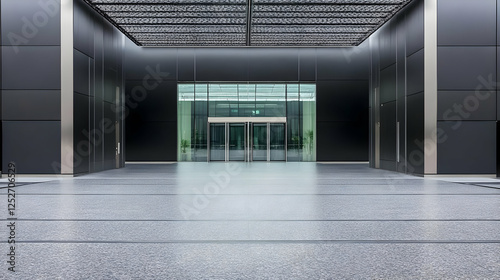 Modern Building Entrance Il...