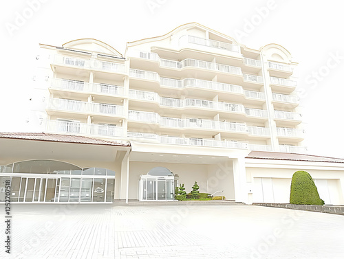 White Building Exterior Ill...