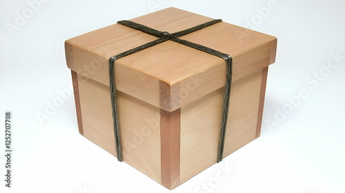 Wooden Gift Box Tied with S...