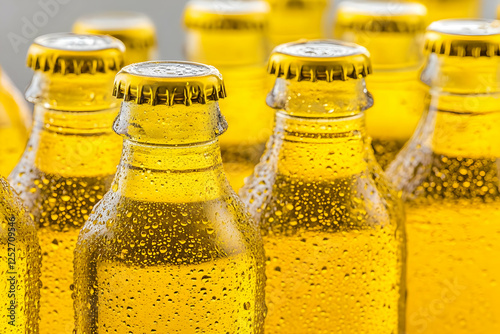 Closeup of Golden Bottles, ...