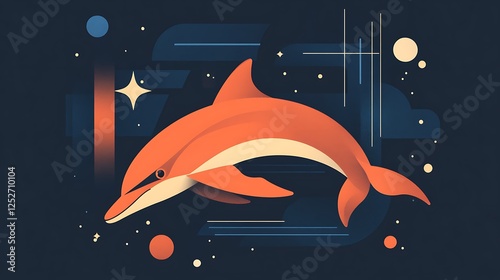 Abstract Dolphin in Space photo
