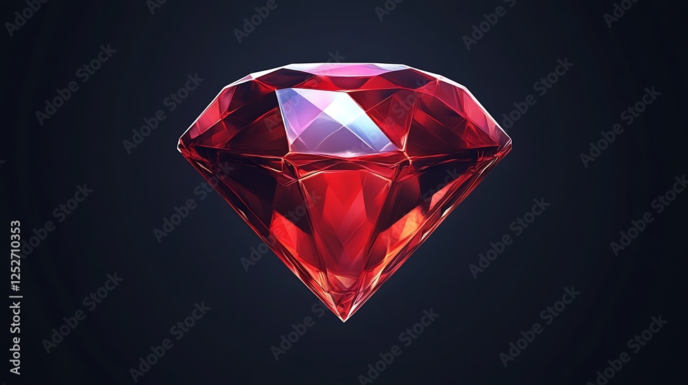 Red diamond jewel, close-up, dark background, luxury Red diamond jewel, close-up, dark background, luxury