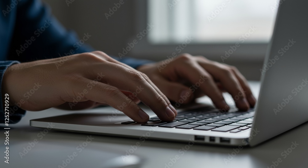 Close-up of Laptop Keyboard: Office, Business, Technology, Modern Close-up of Laptop Keyboard: Office, Business, Technology, Modern