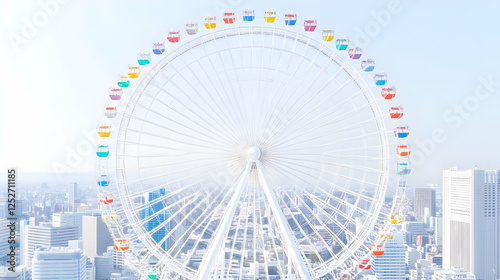 Ferris Wheel Cityscape Illu...