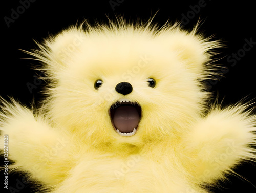 Yellow Furry Bear Illustration