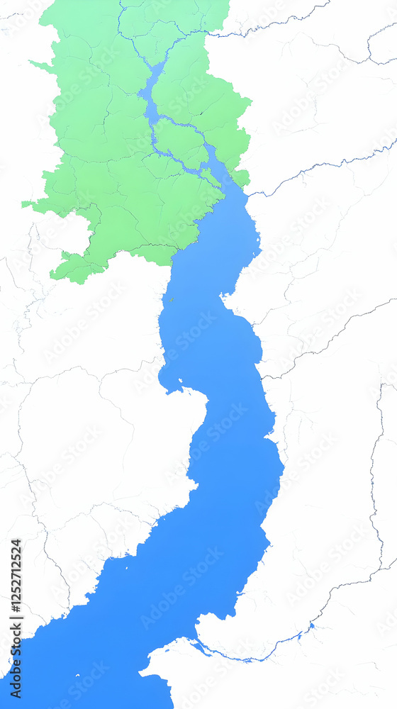 Obraz premium 3D Coastal Map Illustration
