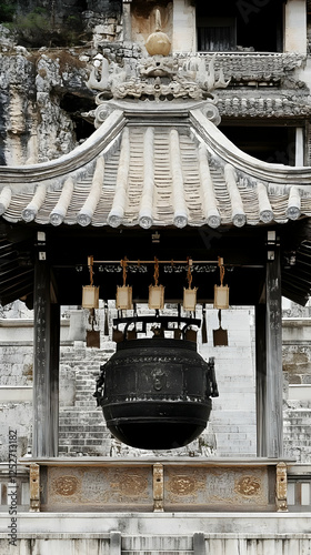 Ancient Temple Bell, Asian ...