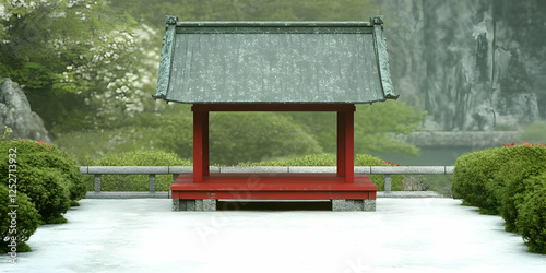 Serene Gazebo 3D Render