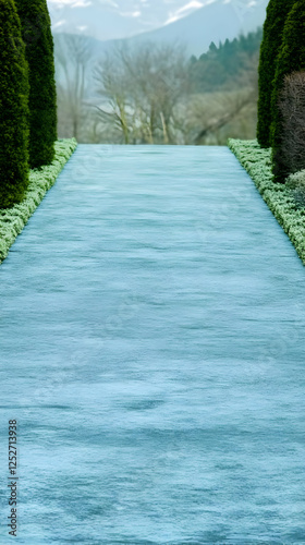 Serene Garden Path Backgrou...