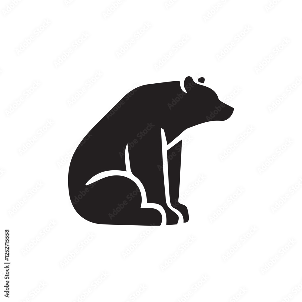 Obraz premium black bear silhouette