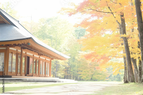 Autumn Pavilion Illustration