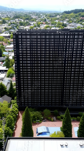 Aerial View of Modern Building