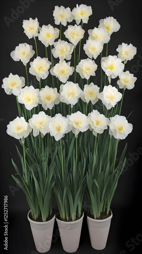 Elegant White Daffodils in ...