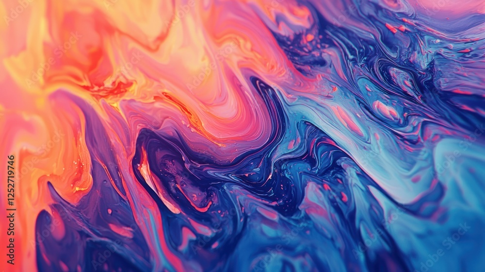 An abstract trippy design with melting shapes in a kaleidoscope of colors. An abstract trippy design with melting shapes in a kaleidoscope of colors.