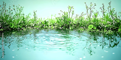 Serene Pond Illustration: R...