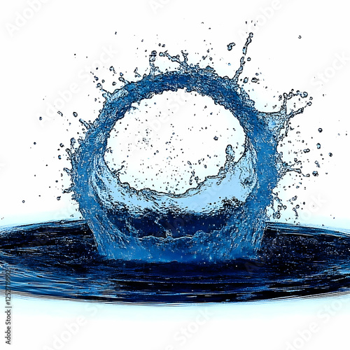 Water Splash Ring Abstract ...