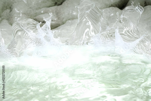 Abstract 3D Water Splash Il...